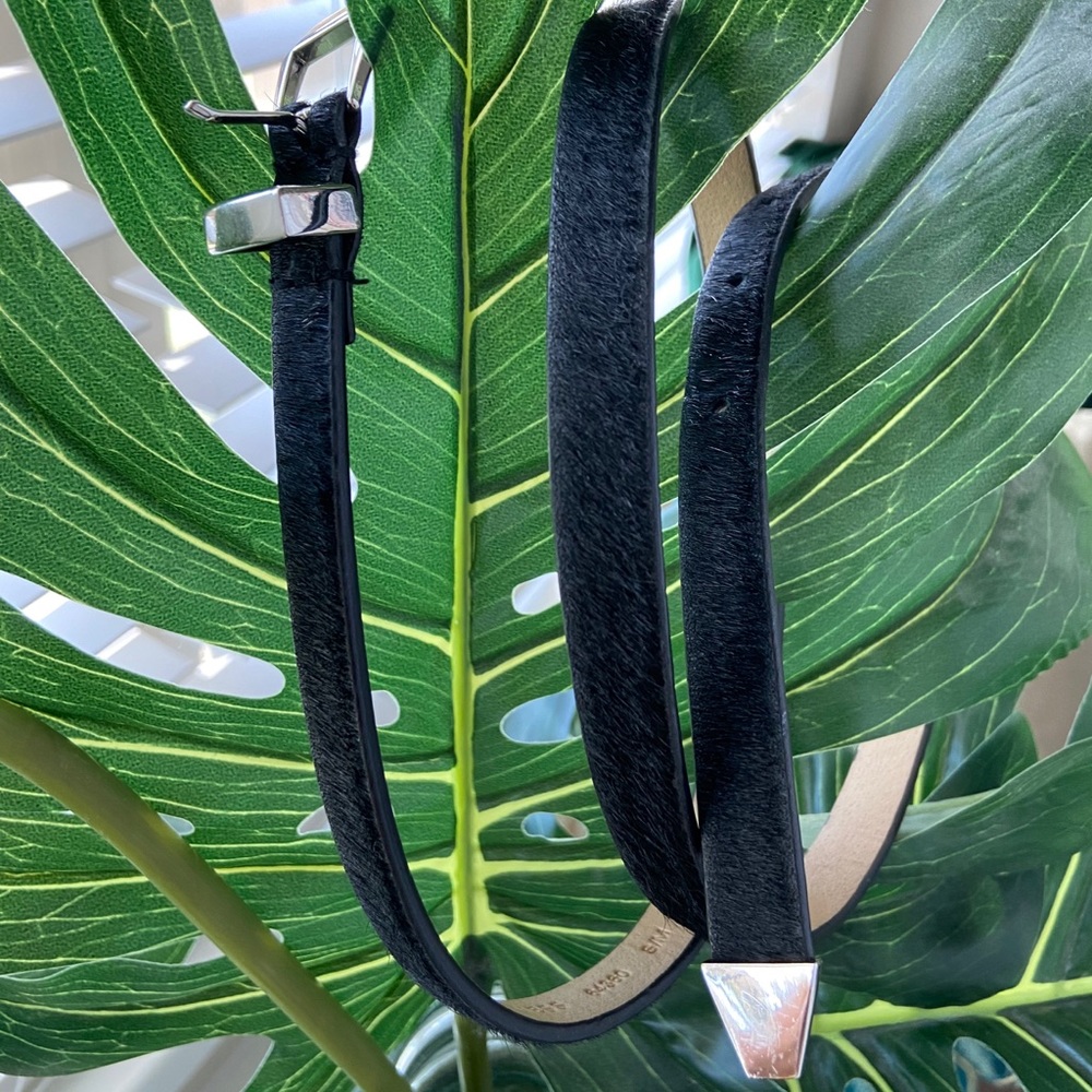Faux cow hide Guess belt